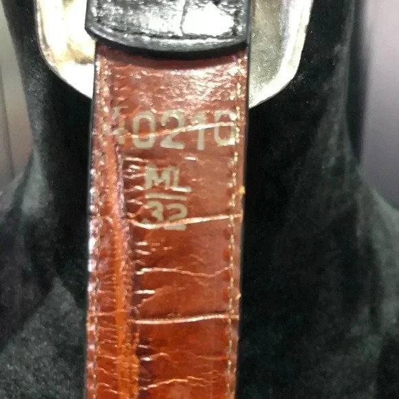 Brighton #40210 Marcus Two-Tone Black And Brown Belt Gold/Silver Hardware - 32 - Picture 4 of 6